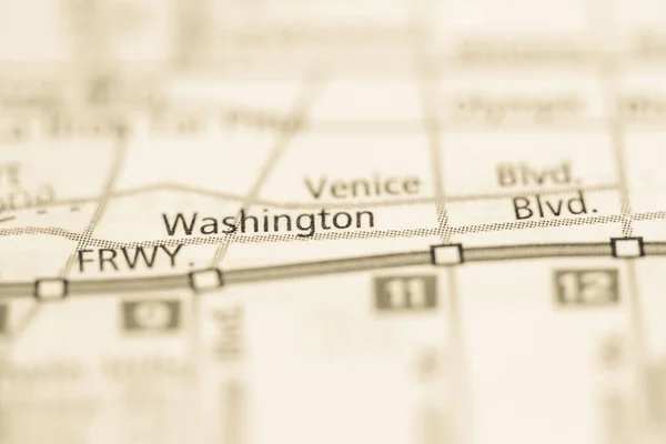 Washington Boulevard California Usa Mapa —  Fotos de Stock