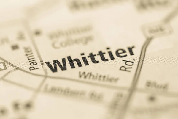Whittier Kalifornien Usa Auf Der Karte — Stockfoto