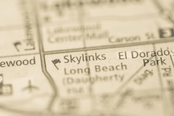Skylinks Καλιφόρνια Ηπα Στο Χάρτη — Φωτογραφία Αρχείου