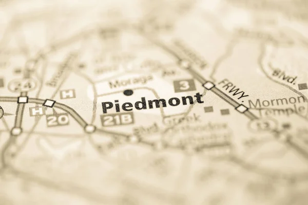 Piemonte Californië Usa Interactieve Kaart — Stockfoto