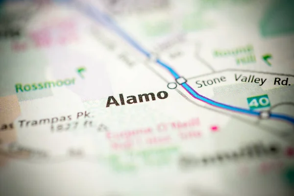 Alamo California Usa Mapa — Foto de Stock