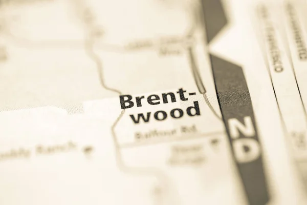 Brentwood California Usa Mapa —  Fotos de Stock