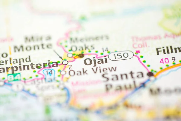 Ojai California Stati Uniti Sulla Mappa — Foto Stock