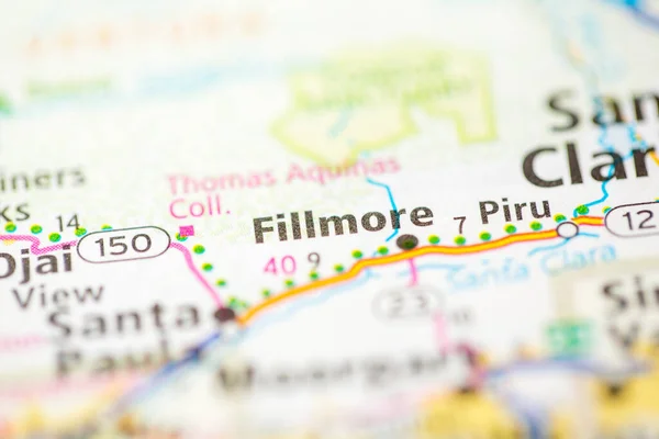 Fillmore Ban Kalifornia Usa Interaktív Térképen — Stock Fotó