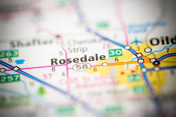 Rosedale Califórnia Eua Mapa — Fotografia de Stock