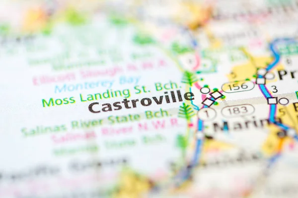 Castroville Califórnia Eua Mapa — Fotografia de Stock