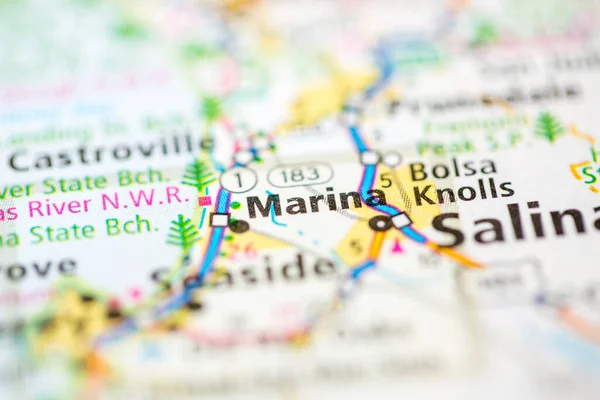 Marina Vagyok Kalifornia Usa Interaktív Térképen — Stock Fotó