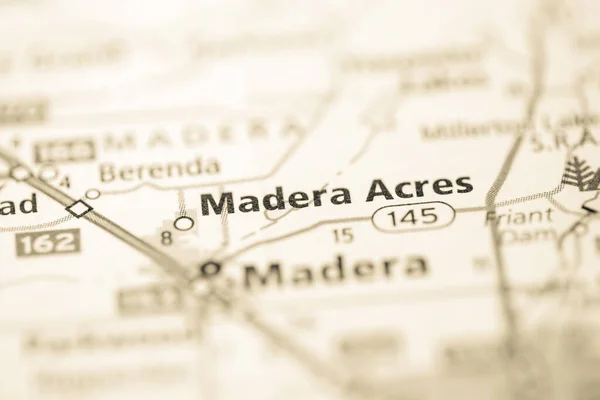 Madera Acres California Usa Mapa — Foto de Stock