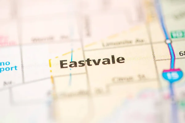 Eastvale Califórnia Eua Mapa — Fotografia de Stock