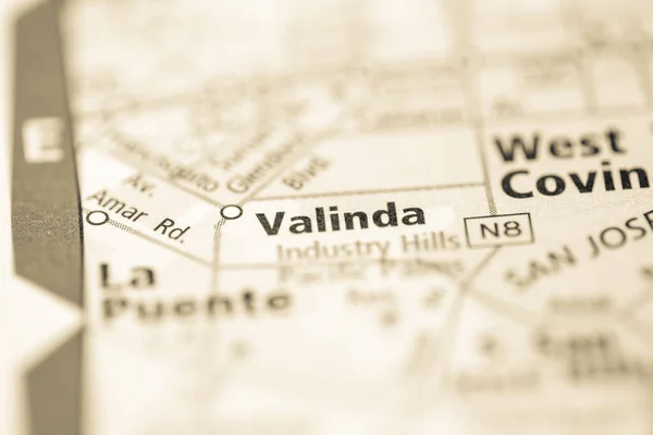 Valinda California Usa Mapa — Foto de Stock