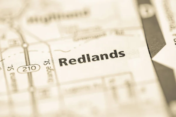 Redlands Califórnia Eua Mapa — Fotografia de Stock