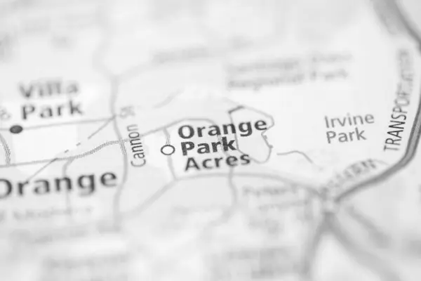 Апельсиновый Парк Калифорнии Сша Карте — стоковое фото
