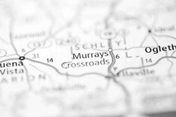 Murrays Crossroads Georgia Usa Mapa —  Fotos de Stock