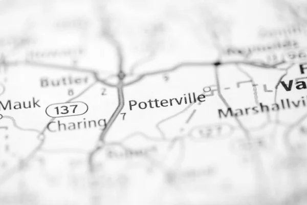 Potterville Georgia Usa Mapa —  Fotos de Stock