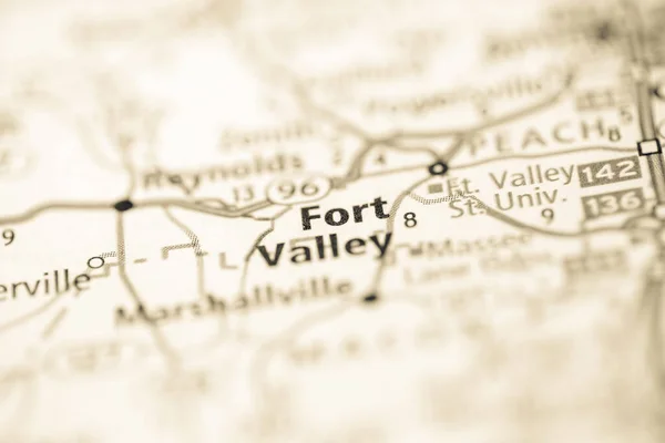 Fort Valley Georgia Usa Mapa —  Fotos de Stock