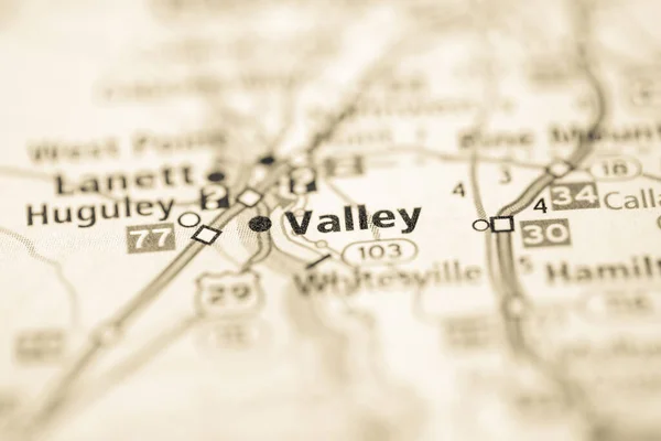 Valle Georgia Usa Mapa —  Fotos de Stock