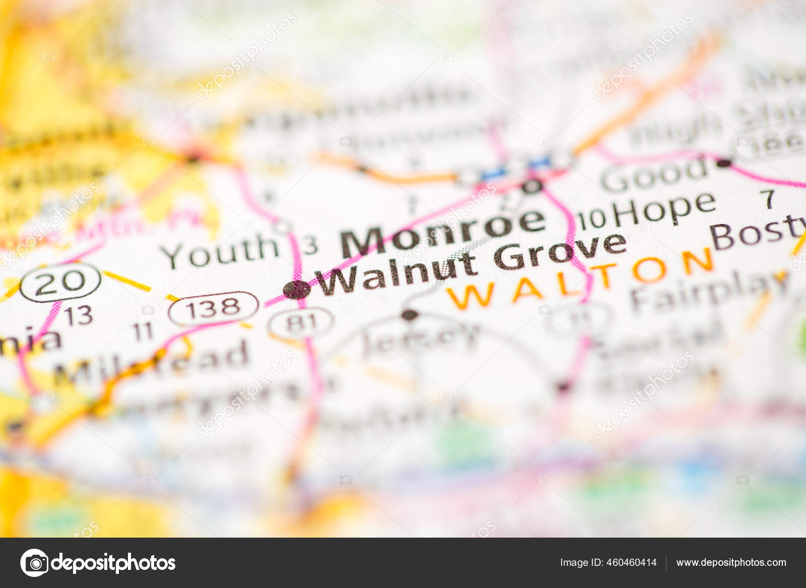 Walnut Grove Usa Map Stock Photo by ©aliceinwonderland2020