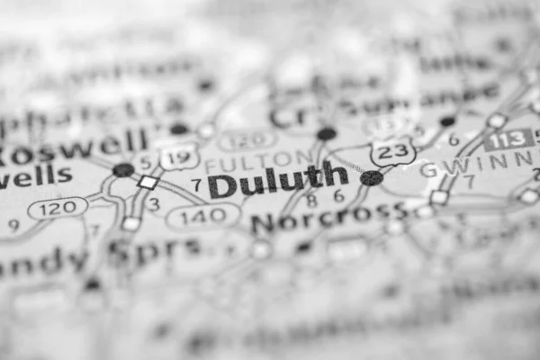 Det Duluth Georgien Usa Kartan — Stockfoto