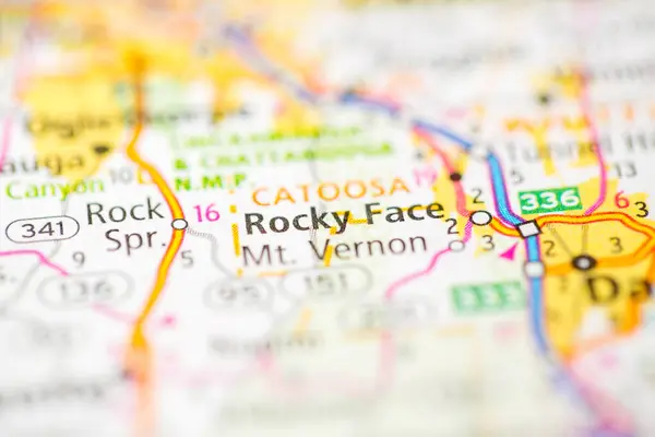 Rocky Face Georgien Usa Auf Der Karte — Stockfoto