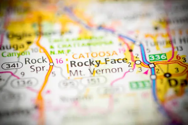 Rocky Face Georgia Usa Map — Stock Photo, Image