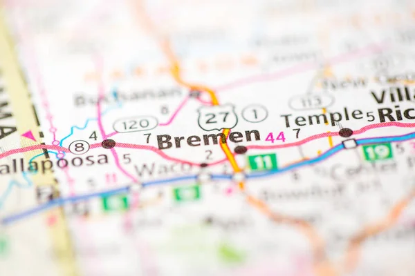 Bremen Georgia Usa Map — Stock Photo, Image