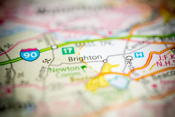 Brighton Boston Usa Map — Stock Photo, Image