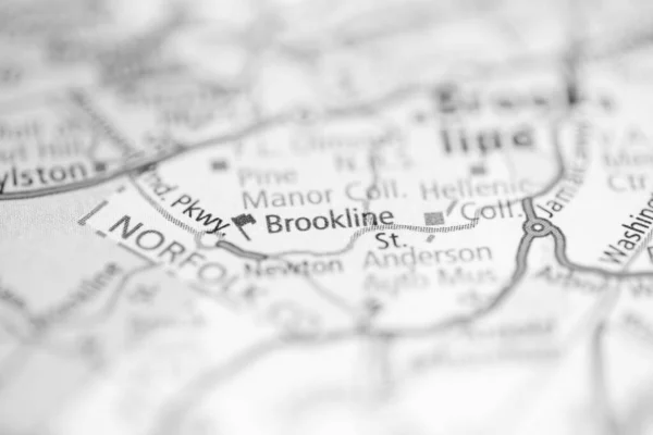 Brookline Boston Usa Map — Stock Photo, Image