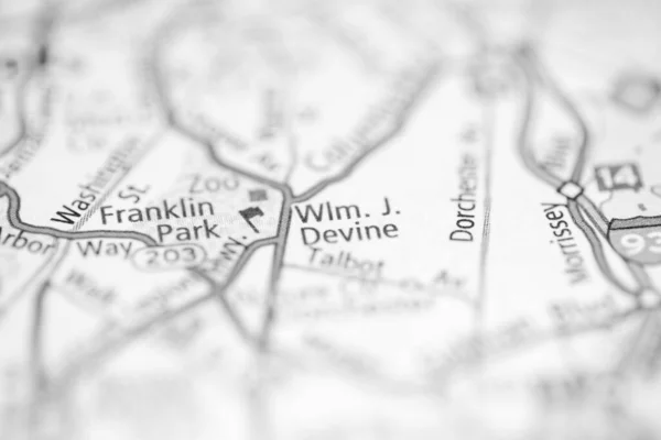 William Devine Boston Usa Pada Peta — Stok Foto