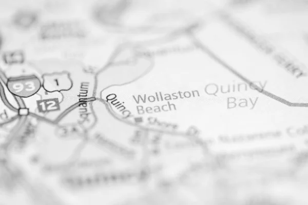 ウルラストンビーチ ボストンだ 地図上のアメリカ — ストック写真