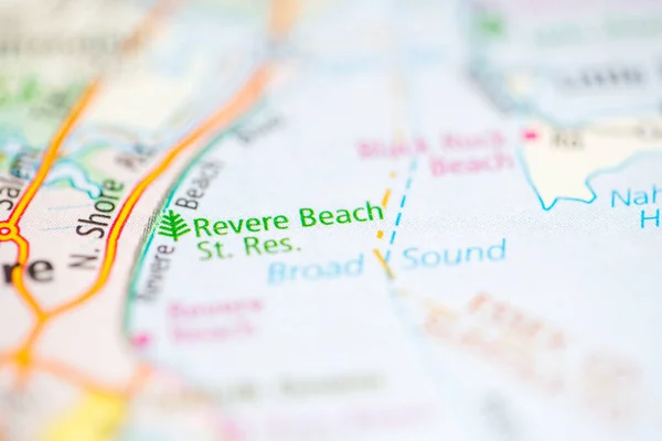 Revere Beach Res Boston Usa Mapa —  Fotos de Stock