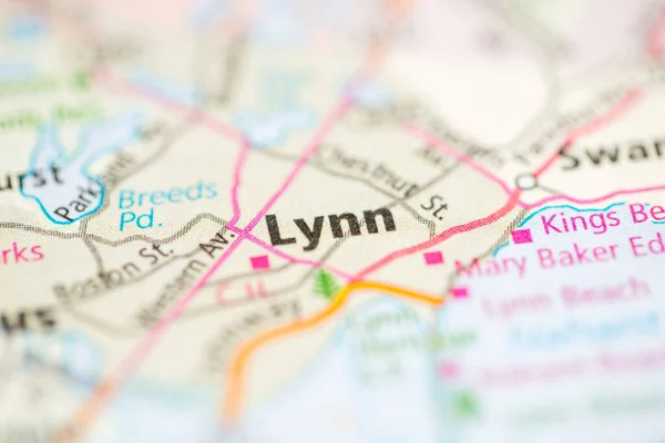 Lynn Boston Usa Mapa — Foto de Stock