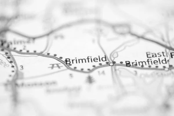 Brimfield Massachusetts Eua Mapa — Fotografia de Stock