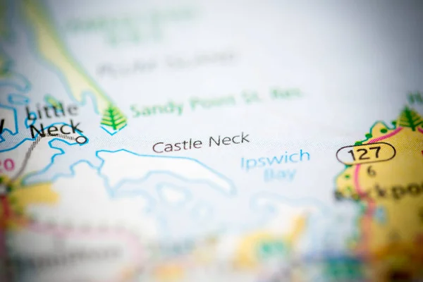 Castle Neck Massachusetts Usa Mapě — Stock fotografie