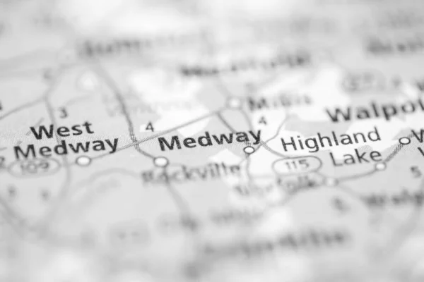 Medway Massachusetts Eua Mapa — Fotografia de Stock