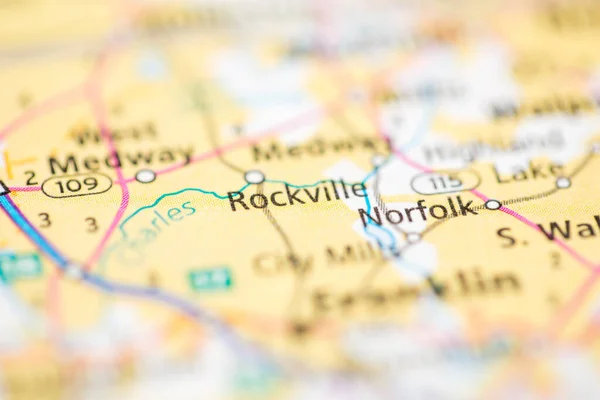 Rockville Massachusetts Eua Mapa — Fotografia de Stock