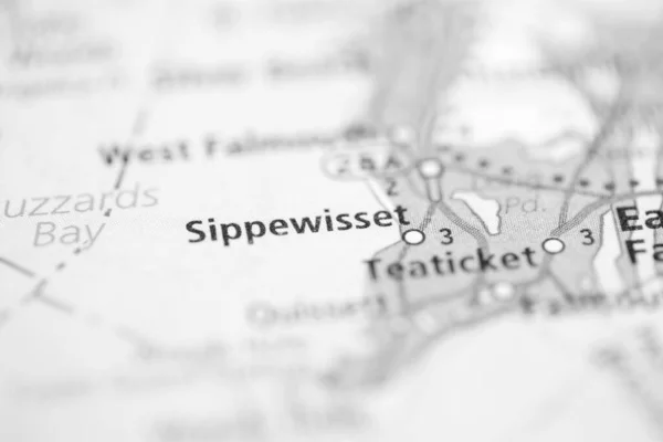 Sippewisset Massachusetts Eua Mapa — Fotografia de Stock