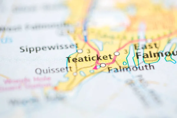Teaticket Massachusetts Usa Mapa — Foto de Stock