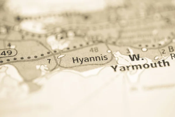 Hyannis Massachusetts Usa Mapě — Stock fotografie