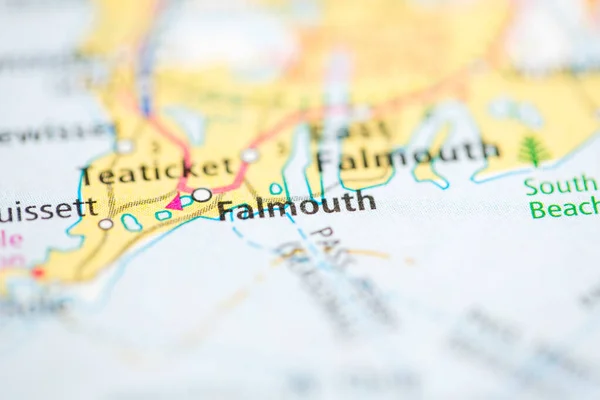 Falmouth Ban Massachusetts Ben Usa Interaktív Térképen — Stock Fotó