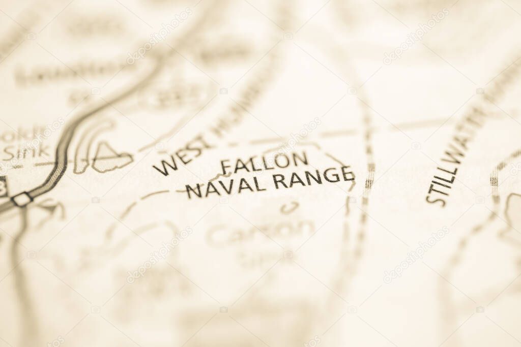 Fallon Naval Range. Nevada. USA on the map