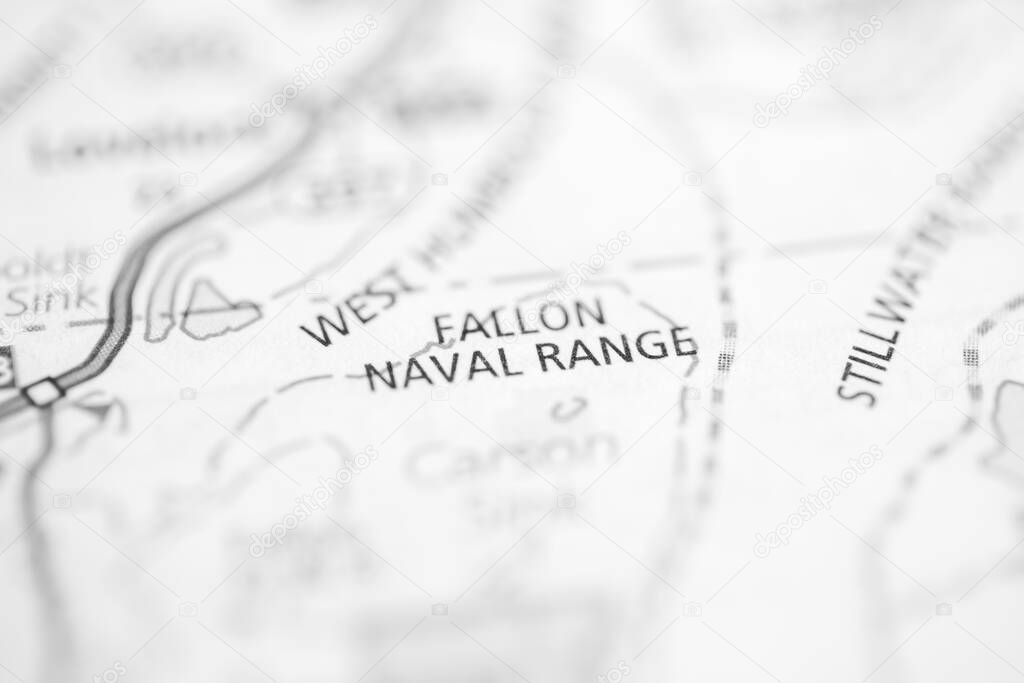 Fallon Naval Range. Nevada. USA on the map