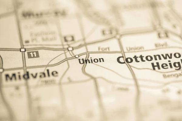 Unión Utah Usa Mapa — Foto de Stock