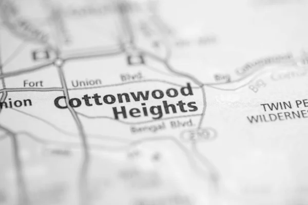 Στο Cottonwod Heights Γιούτα Ηπα Στο Χάρτη — Φωτογραφία Αρχείου