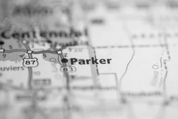 Parker Colorado Eua Mapa — Fotografia de Stock