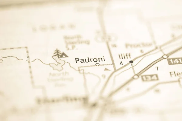 パドローニ コロラド州 地図上のアメリカ — ストック写真