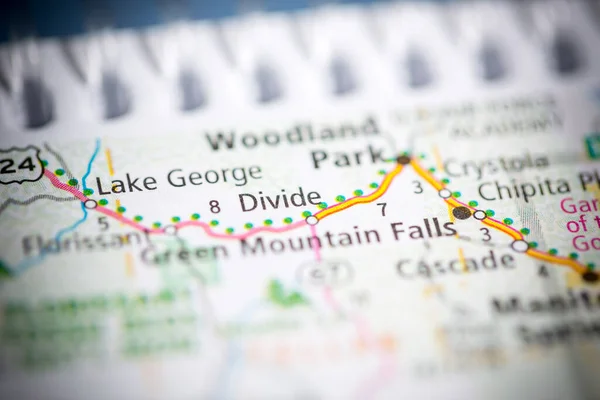 Dela Det Colorado Usa Kartan — Stockfoto