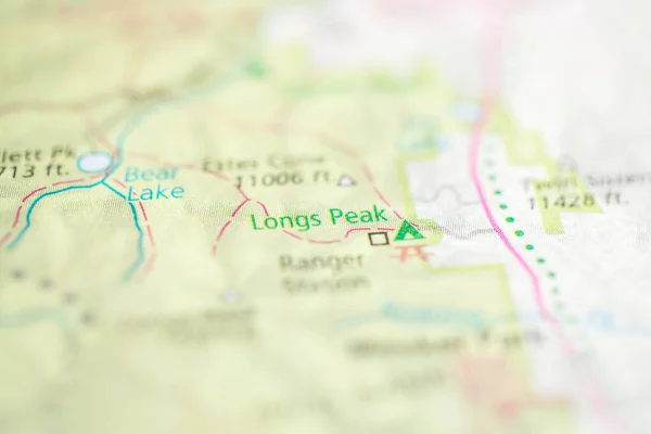 Longs Peak Colorado Eua Mapa — Fotografia de Stock