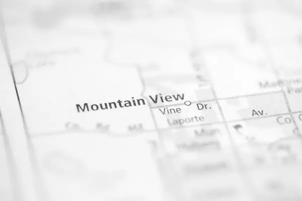 Mountain View Colorado Usa Auf Der Karte — Stockfoto