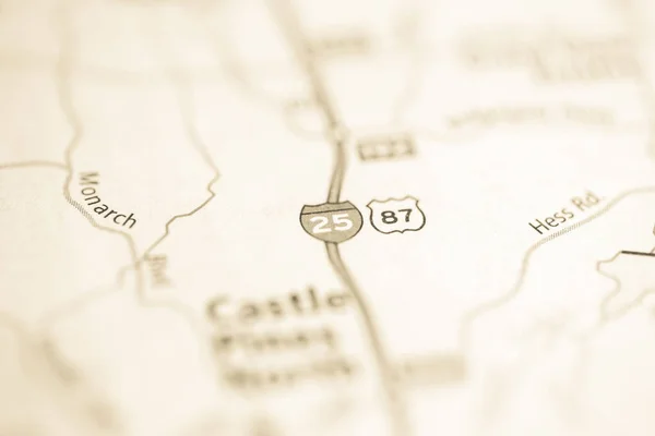 Ruta Colorado Usa Mapa —  Fotos de Stock