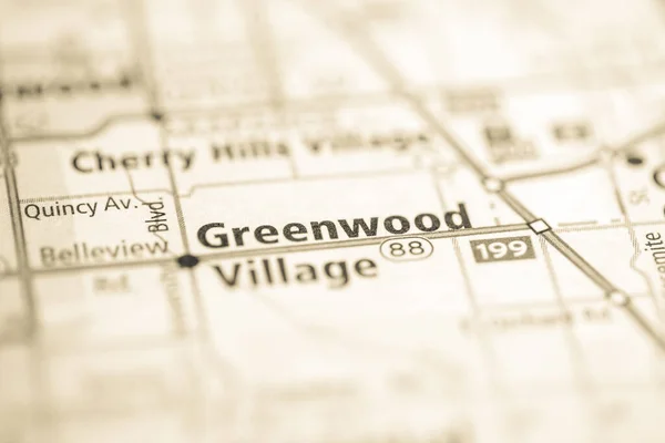 Greenwood Village Colorado Eua Mapa — Fotografia de Stock